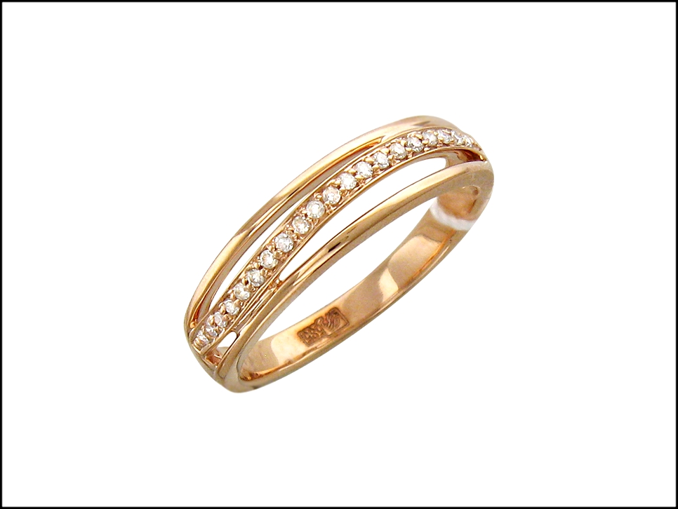 Золото красное 585..br.  Золотое кольцо J6K616308 - Ювелирное изделие. 